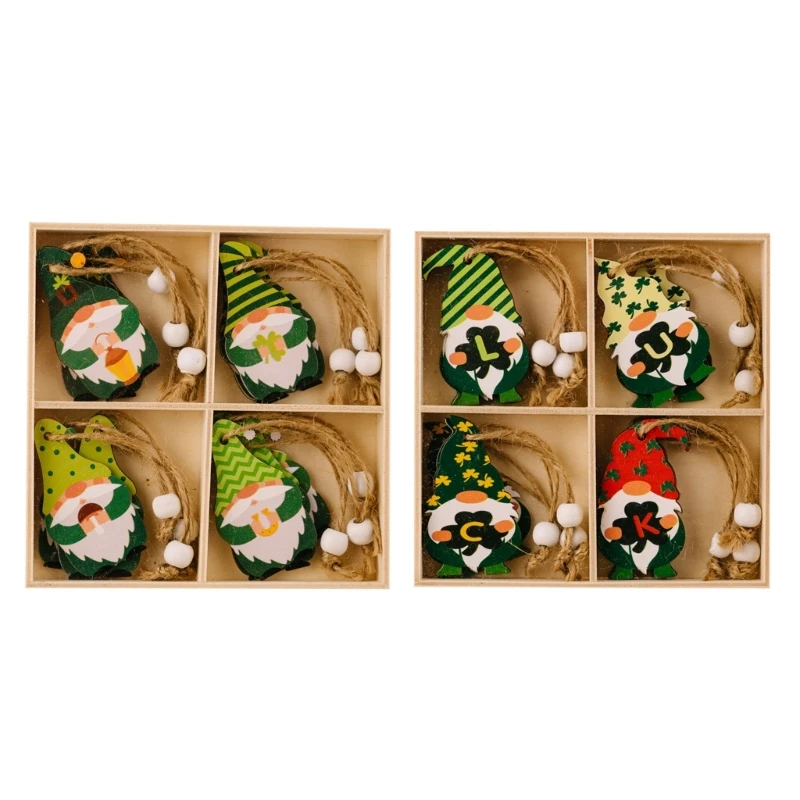 

12 шт., деревянные подвесные украшения для дома