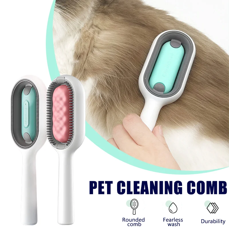 

Update Cat Dog Grooming Comb with Water Tank Cat Dog Comb Remove Floating Hair Sticky Double Sided Hair Removal Brush Pet Brush