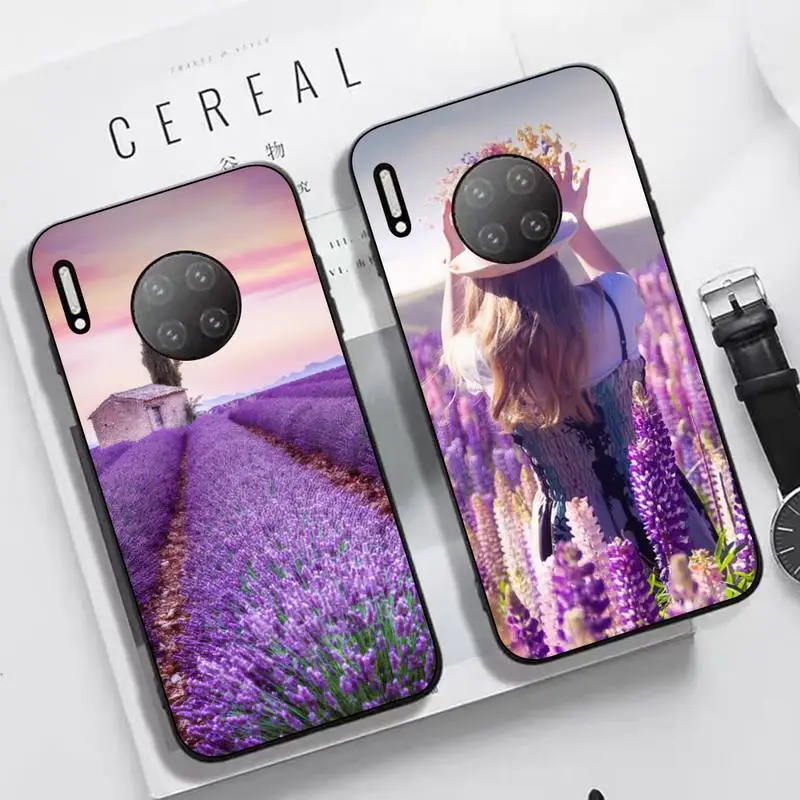 

Lavender Purple flowers Phone Case For Huawei Nova 3I 3E mate20lite 20Pro 10lite Luxury funda case
