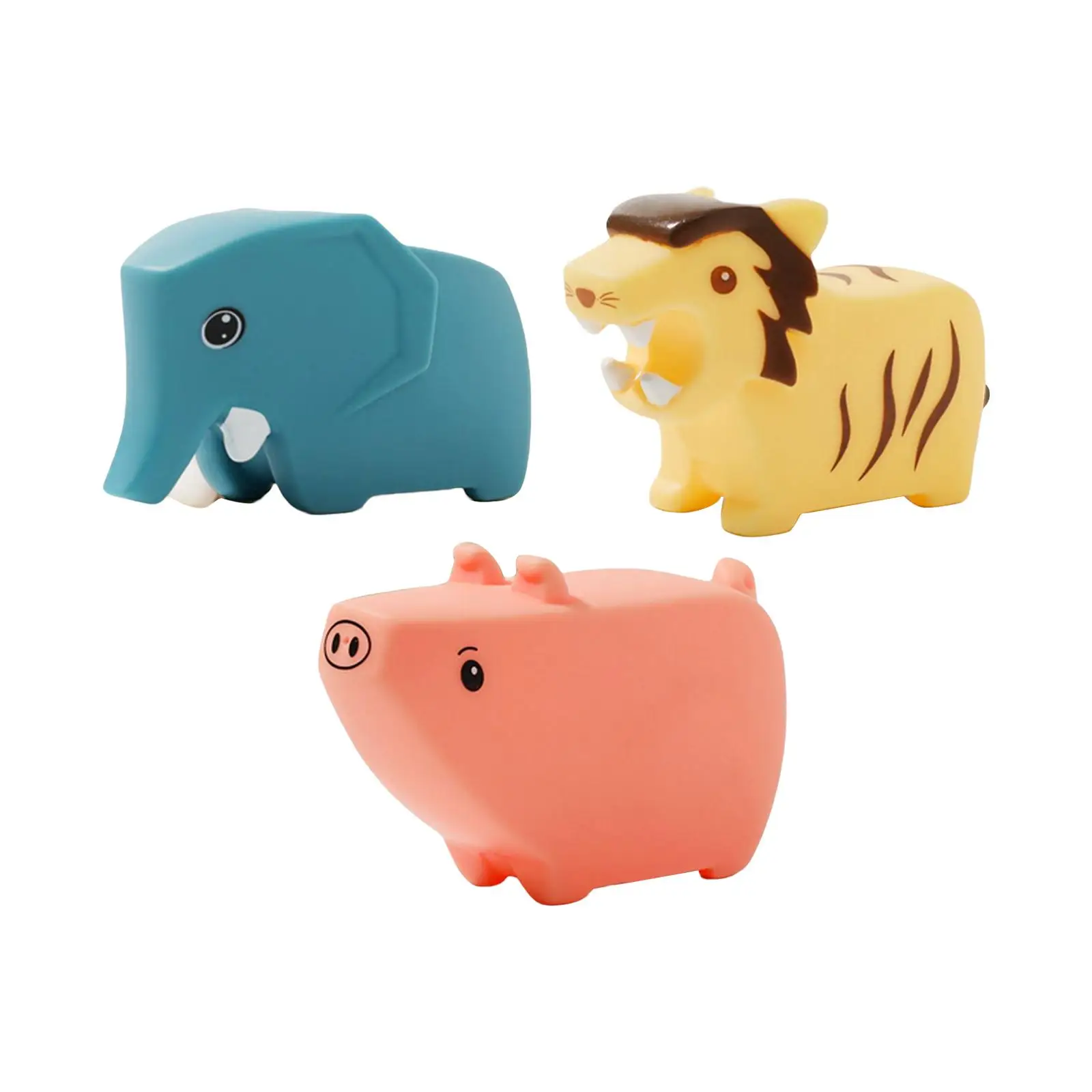 3x Cute Animals Bath Toy Kids Wash Beach Pool Floating Little Animal Squirts Fun Bath for Toddler Baby Girls Boys