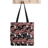 women shopper bag the office tv show michael scott collage bag harajuku canvas shopper bag girl handbag tote shoulder lady bag