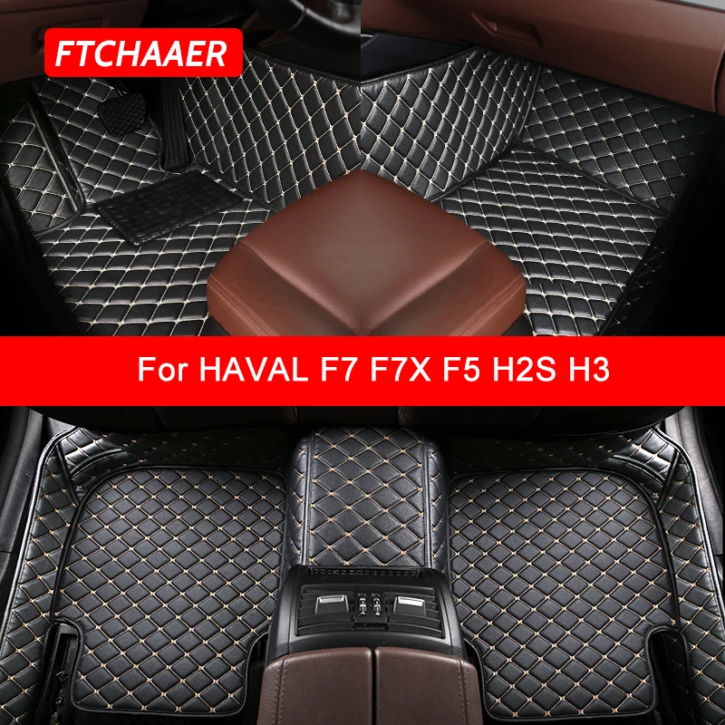 

FTCHAAER Custom Car Floor Mats For HAVAL F7 F7X F5 H2S H3 H4 H5 H7 H8 H9 M6 DARGO JOLION XY Auto Accessories Foot Carpet