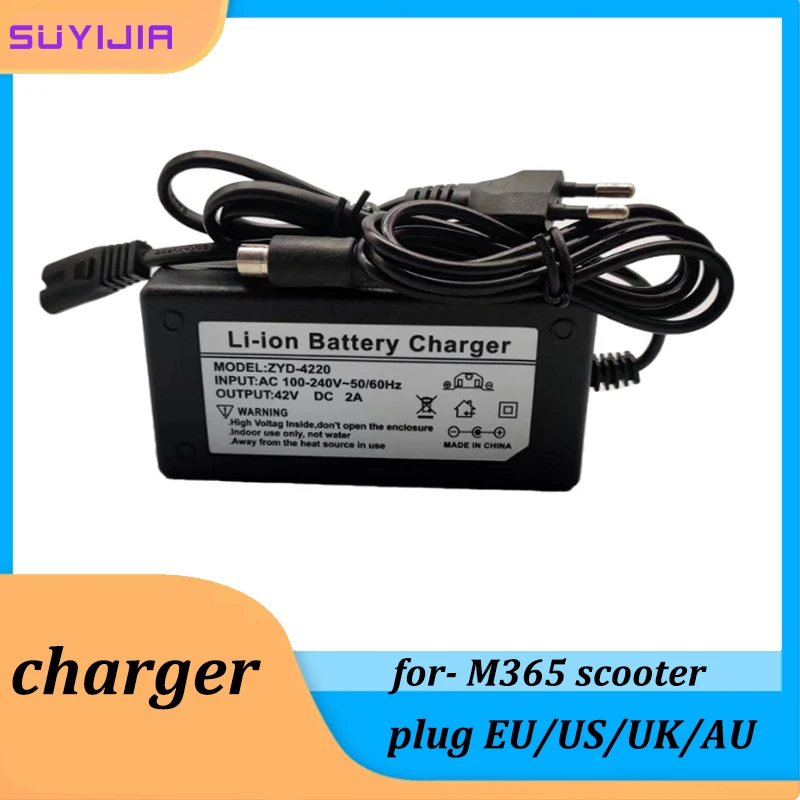 

42V 2A Scooter Charger Battery Charger Power Adapter for-Xiaomi Mijia M365 Electric Scooter Skateboard Accessories