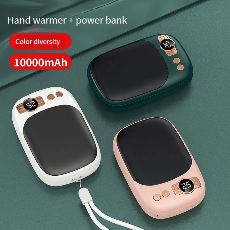 

Echome 10000mAh Mini Power Bank Portable Large Capacity Electric Warmth Hand Bank USB Fast Charging Power Bank for Ios Android