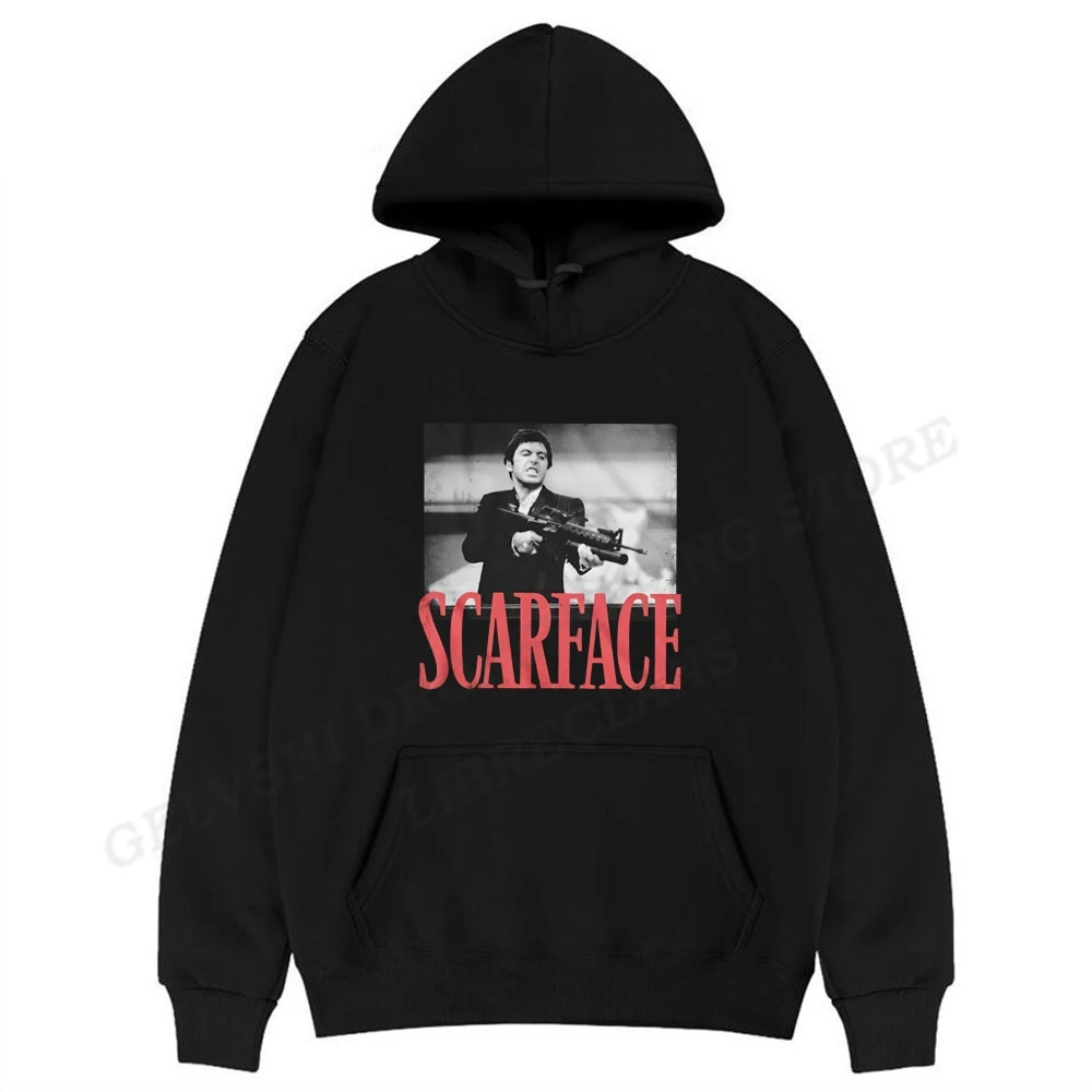 

Scarface-Sudadera con capucha para hombre y mujer, abrigo de moda, Tony Montana, Hip Hop, chándal