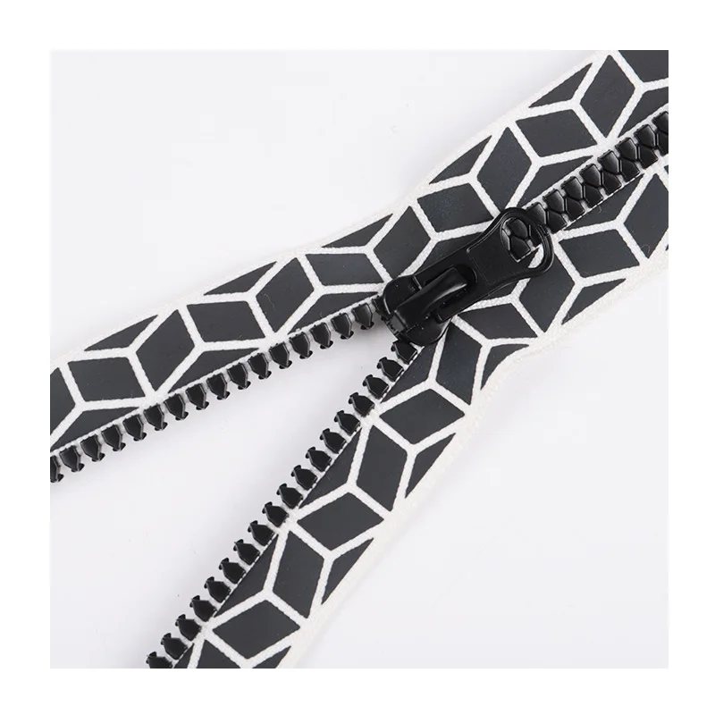 

No. 5 Resin Waterproof Zipper, Special Cloth Tape Textured Reflective Strip