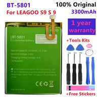 100 original high quality battery 3300mah for leagoo s9 s 9 bt 5801 batteries free tools
