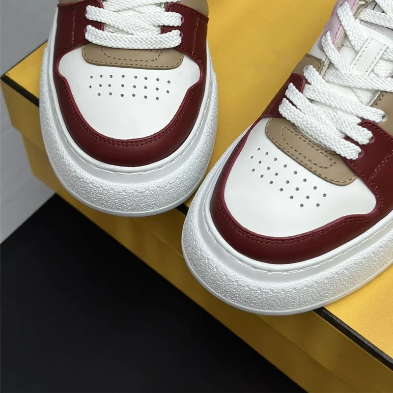 Высококачественная Новинка 2024 модная женская повседневная обувь из воловьей