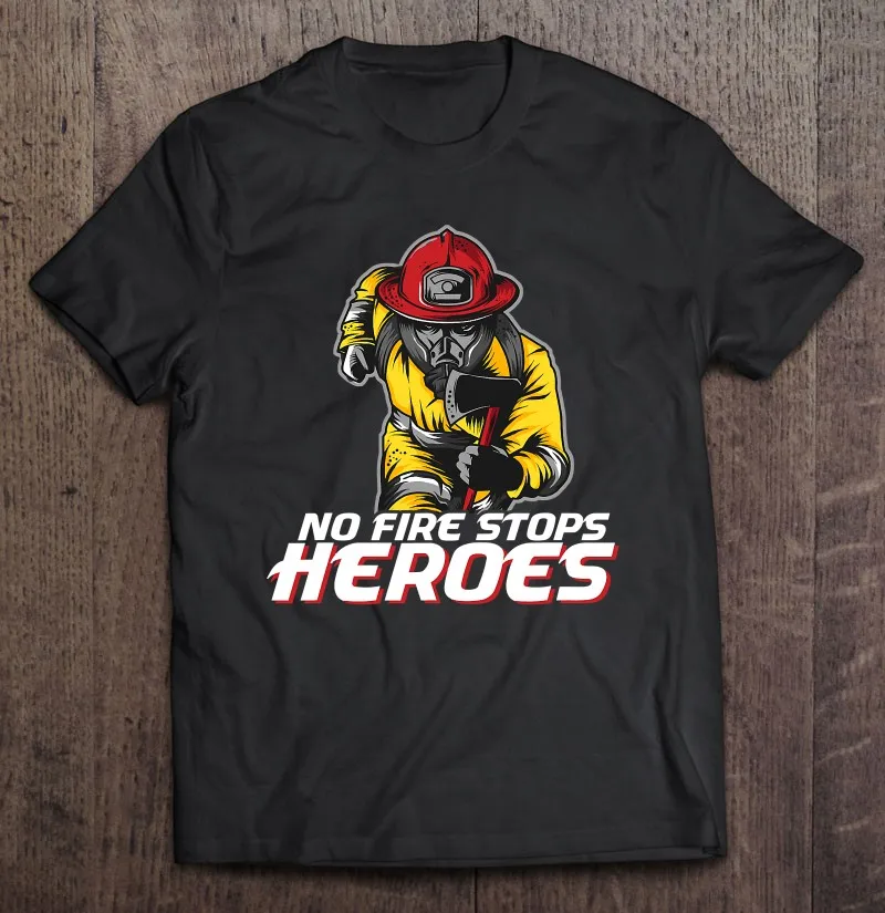

Футболка мужская оверсайз с надписью «No Fire Stops»