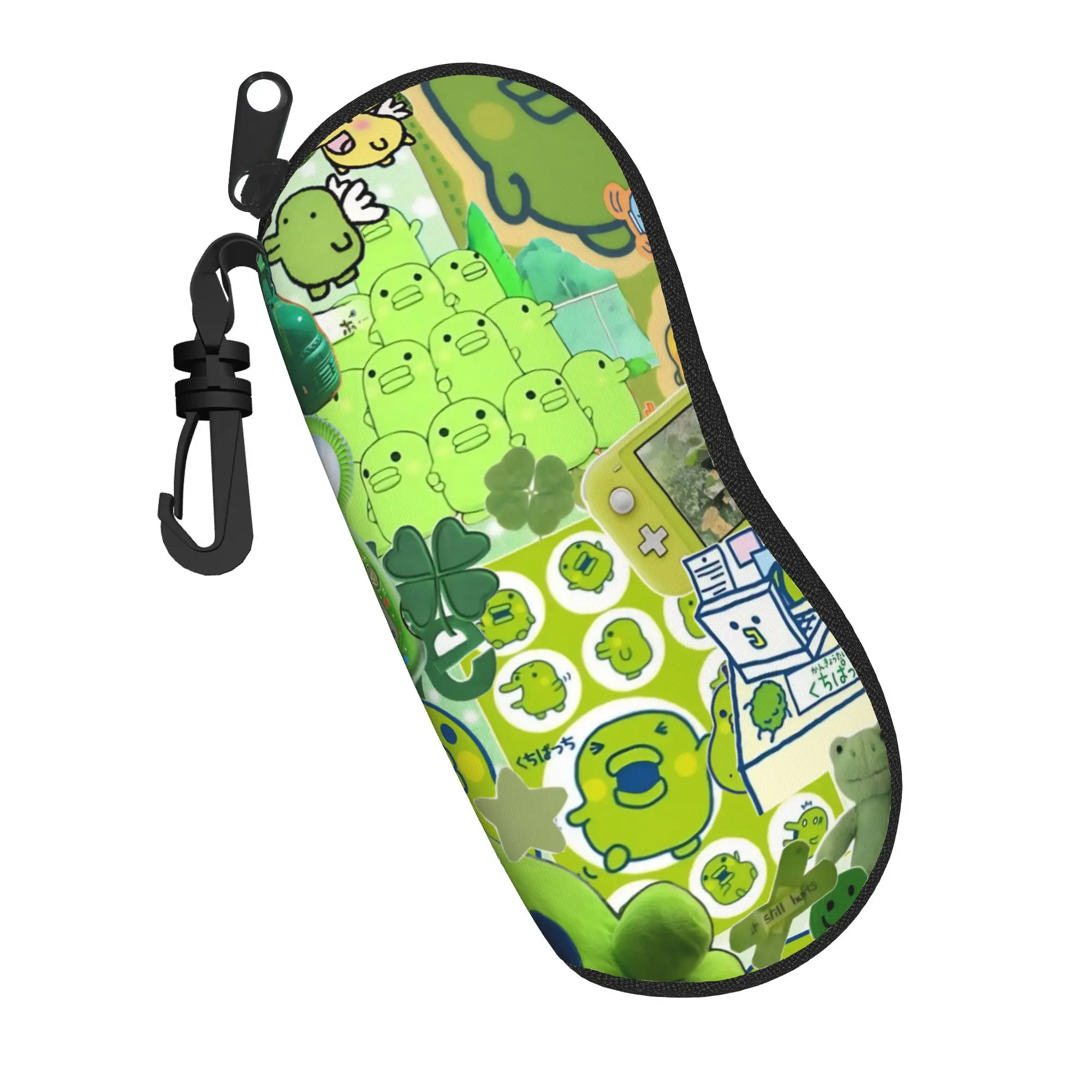Фото Футляр для очков Kuchipatchis Mametchi, унисекс, мягкий чехол для солнцезащитных очков с брелоком, повседневный футляр для очков №2