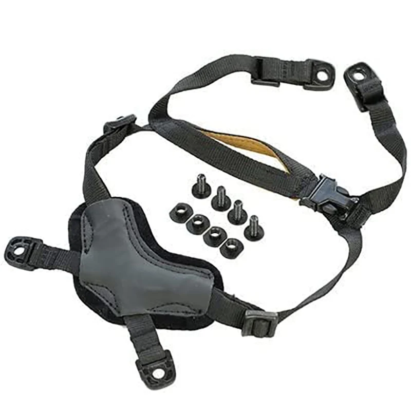 

Tactical 4 Points Chin Strap Suspension System X-Nape Helmet Retention Lanyard for MICH IBH Helmet with Bolts and Screws