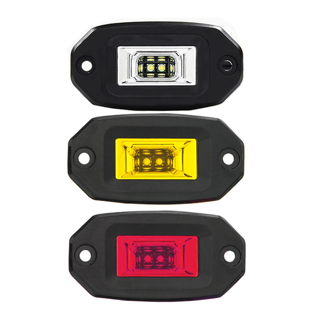 

Flush Mount Led Flood Light 20W White Yellow Red Color Backup Lights for Jeep SUV Trucks Boat ATV