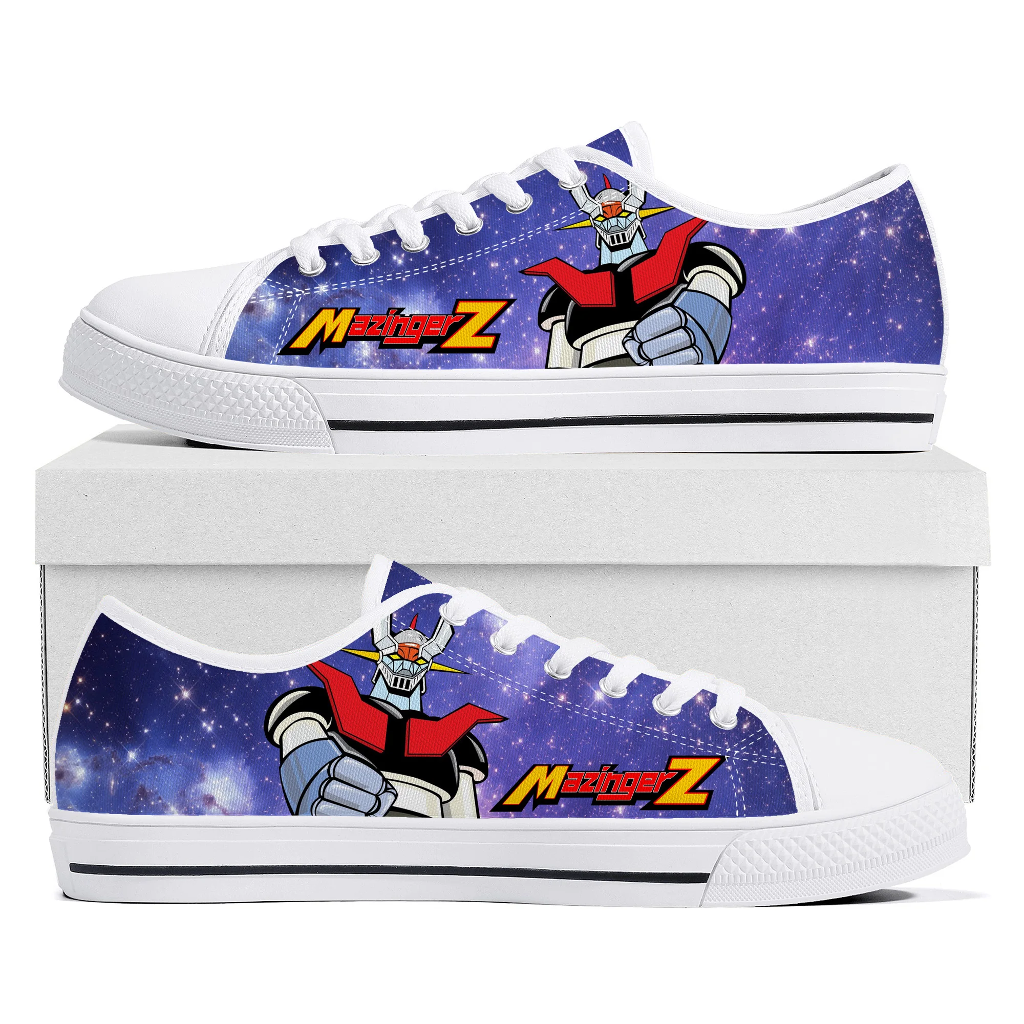 

Cartoon Manga Mazinger Z Anime Comics Low Top Sneakers High Quality Mens Womens Teenager Canvas Sneaker Couple Shoes Custom Shoe