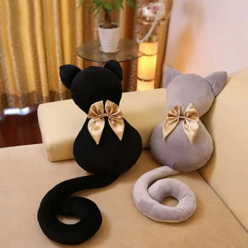 

Back Shadow Cat Pillow Little Black Cat Cushion Boyfriend Pillow Girls Pillow Toys Kids Gift Home Decor Sleeping Cute Doll Gift