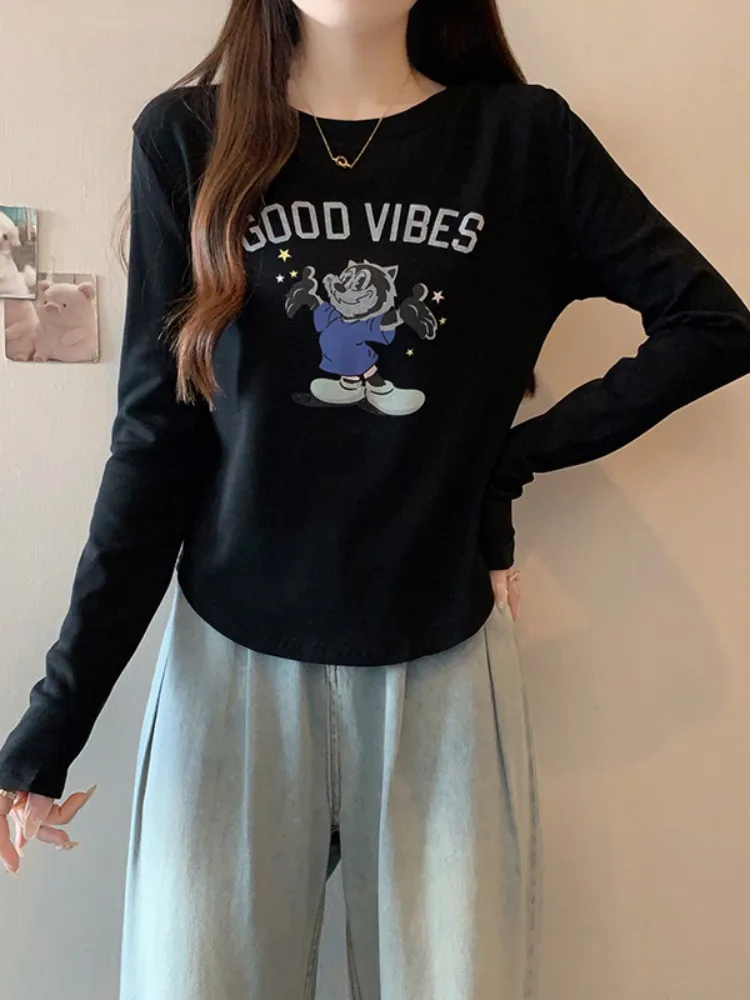 Женская одежда больших размеров осень и зима новинка для похудения облегающая