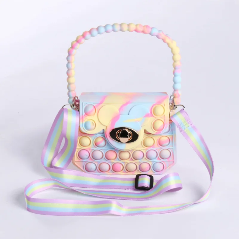 

Disney Mickey Decorate New Antistress Fidget Toys Silicone Push Bubble Bag Crossbody Bag Handbag Coin Pouch Purse for Kids Gift