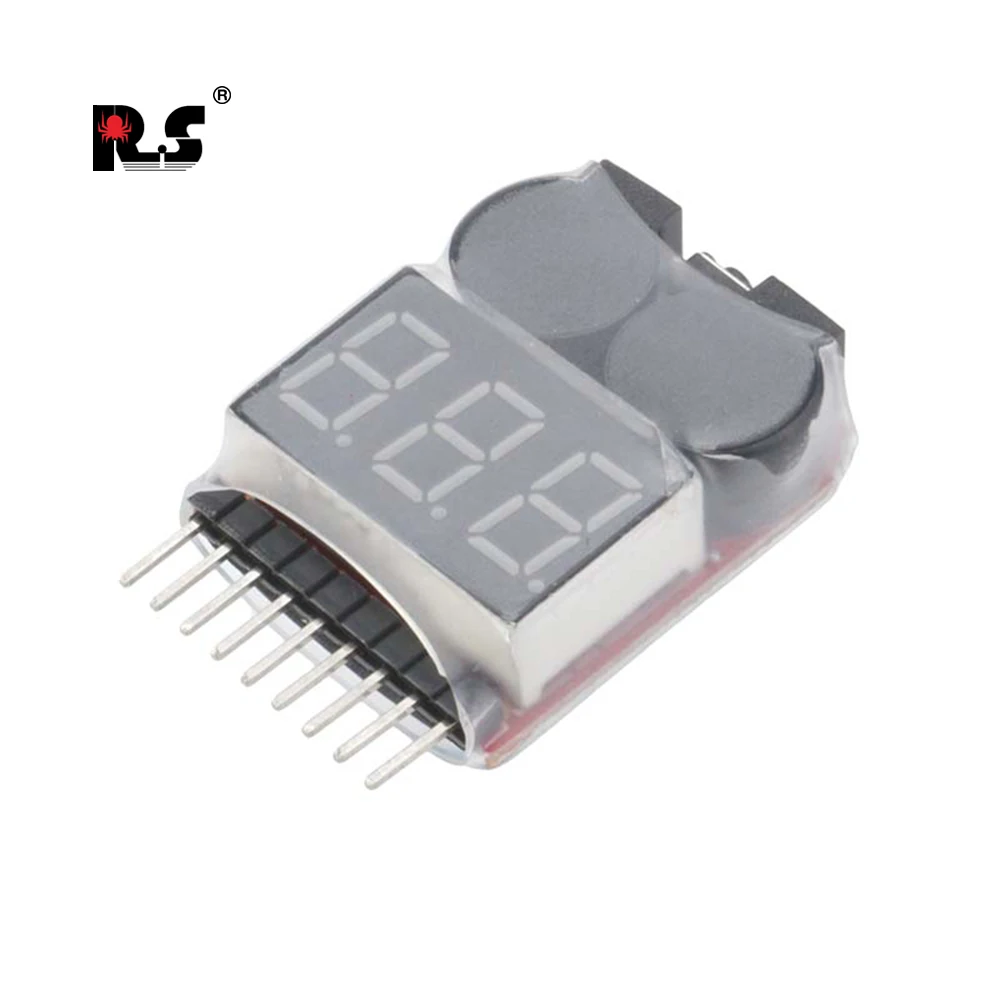 

RC Voltage Display Battery Low Alarm Buzzer BX100 1S-8S Meter Tester Lipo Battery Monitor For RC Car Drone Helicopter