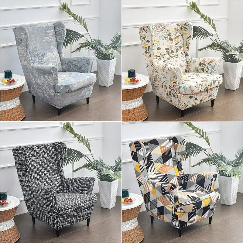 

Cover Wingback Elastic Sofa Cover Back Slipcovers Slipcover King Floral Wing Back Sloping Chair Chair Covers Armchair Armchair