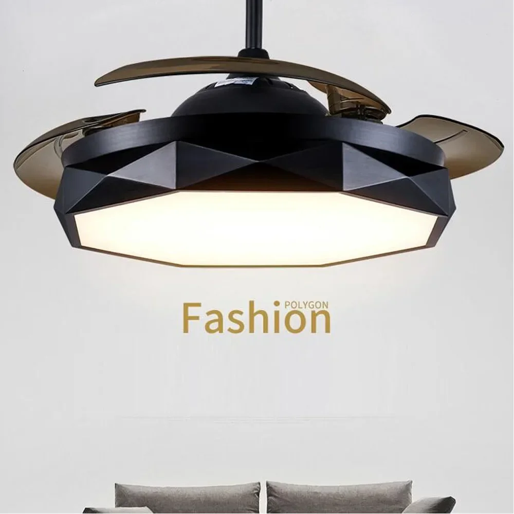 36-дюймовые 42-дюймовые потолочные вентиляторы светильник невидимый современный