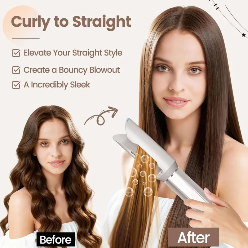 Фото Насадка A83G-Hair Smooth для выпрямления вьющихся и влажных волос, для выпрямителей Shark Flexstyle HD400, насадка с мягким воздушным потоком №3