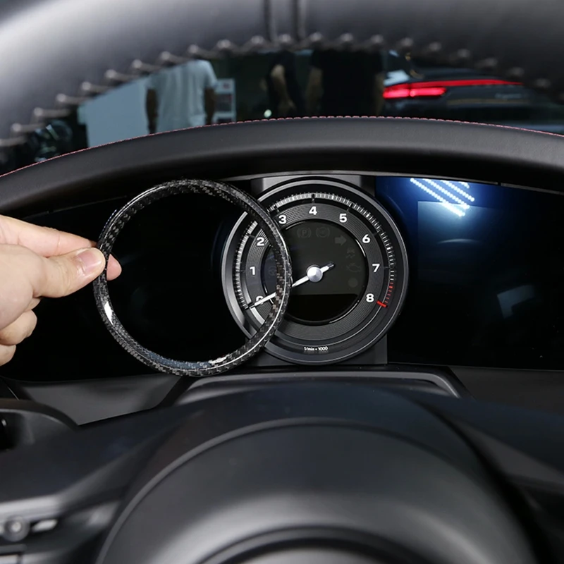 Для Porsche 911 2019-2020 быстрое углеродное покрытие для экрана дисплея крышка приборной