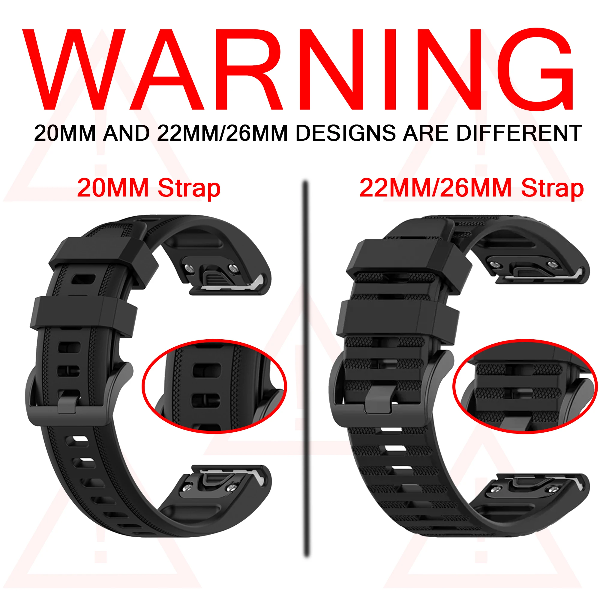 Фото QuickFit 26 мм 20 мм 22 мм ремешок для часов Garmin Fenix 7X 7 7S 6 6S 6X 5X 5 5S 3HR силиконовый ремешок быстросъемный легко подходит ремешок на запястье №2