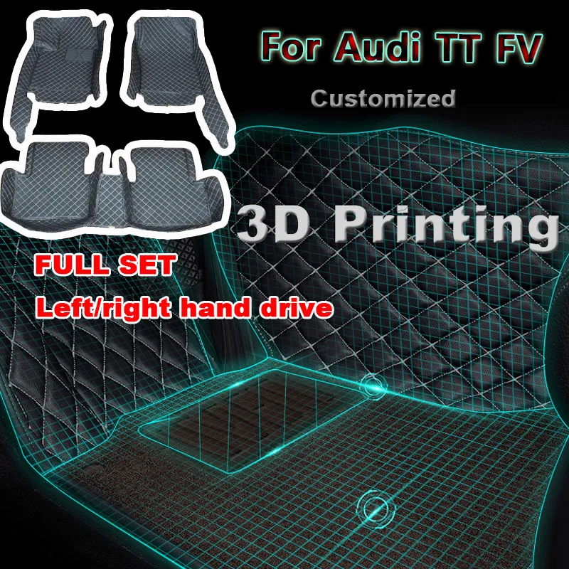 

Car Floor Mats For Audi TT FV 8S MK3 2015~2021 Durable Pad Luxury Leather Mat Rugs Protective Carpets Set Car Accessories 4 Seat