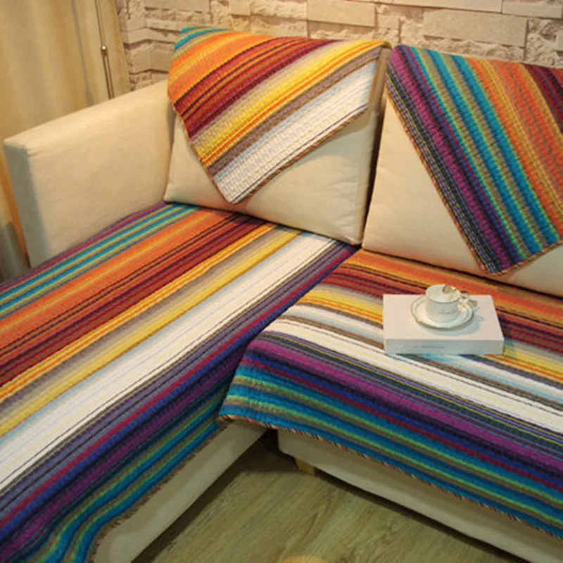

Cotton Environmental Protection Ethnic Style Handmade Non-Slip Four Seasons Universal Sofa Cushion Furniture Home Sofa Towel