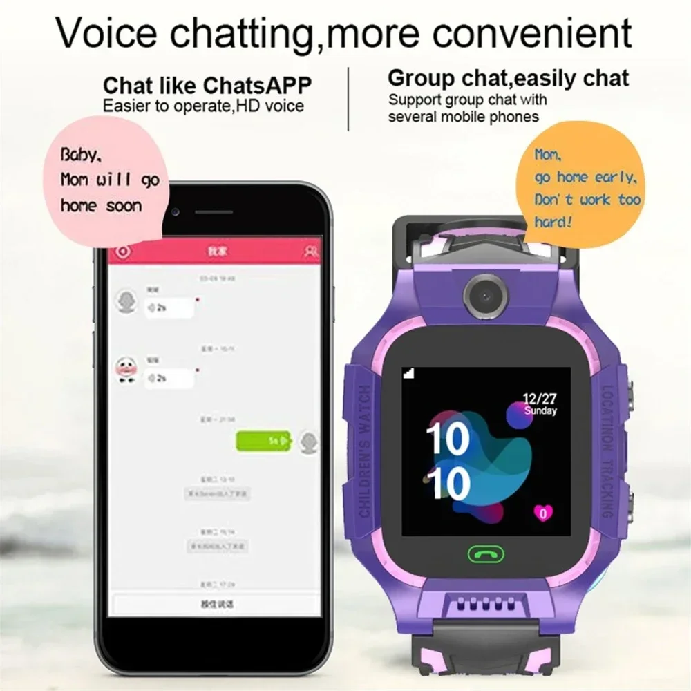 

Q19 Kids Smart Watch for Children Waterproof IP67 SOS Antil-lost Phone Watch 4G SIM Card Call Location Tracker Child Smartwatch