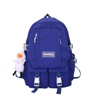 multifunctional double zipper womens backpack teen girls laptop backpack korean style school shoulder bag
