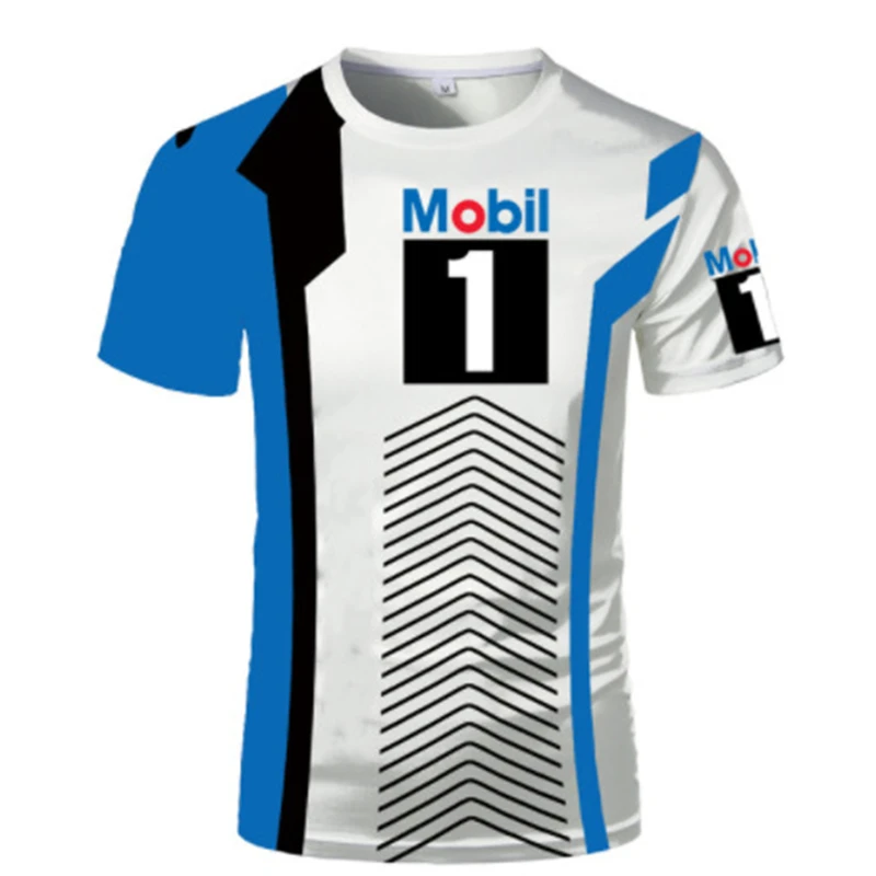 

2022 Summer Hot Sale Mobil Oil Logo Creative Men's Casual Sports Short Sleeve Car Work Clothing Hip Hop Harajuku T-Shirt