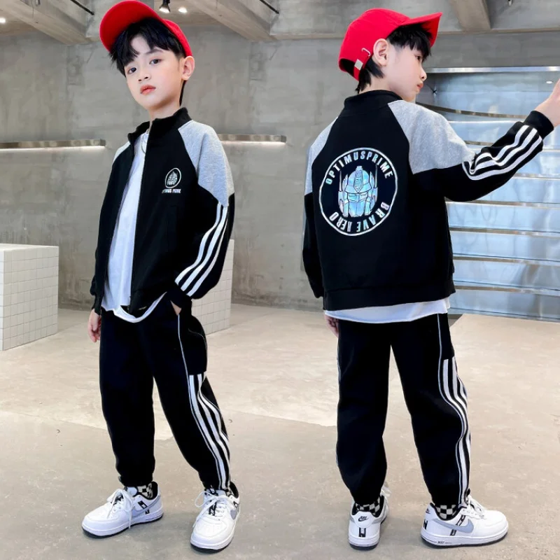 

Boys Autumn Clothing Set Coat Pants 2-piece Korean Spring 4-16Years Children's Outdoor Outfits Teenage Casual Sports Fashion Set