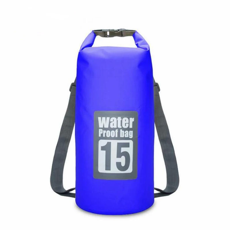 

5L 20L Swimming Drifting Waterproof Dry Beach Bags Bucket Portable Backpack Shoulder Rafting Canoe Storage Travel Tote Bag