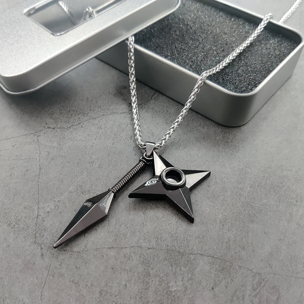 Ожерелье с подвеской Kunai Shuriken для женщин 2022 аксессуары японского аниме Наруто