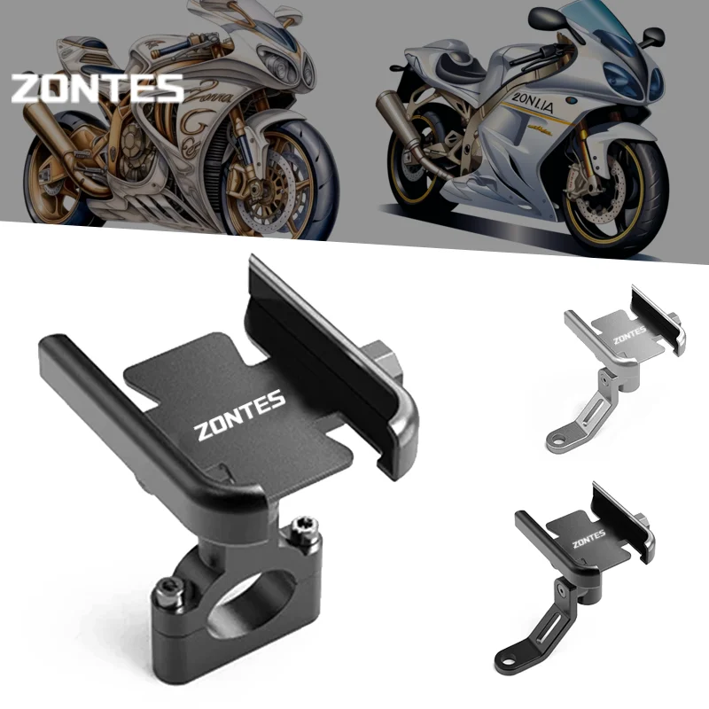 

For Zontes G1 125 ZT125 G1 ZT125U ZT 125 U ZT 310X ZT310R Motorcycle Mobile Phone Holder GPS Navigator Mirror Handlebar Bracket