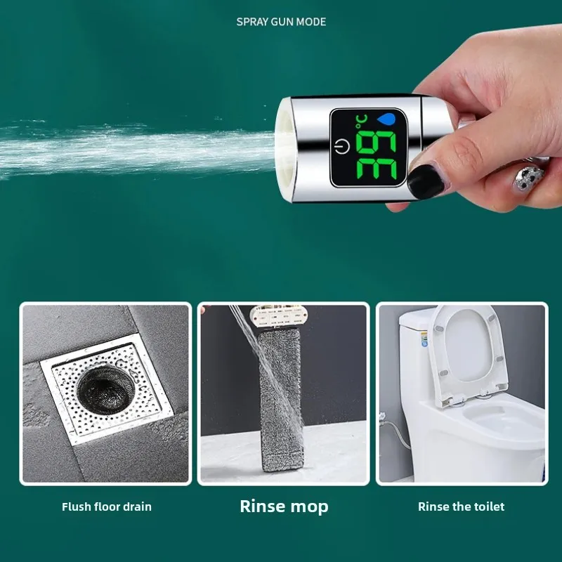 Светодиодный дисплей температура насадка для душа высокое давление 4 режима