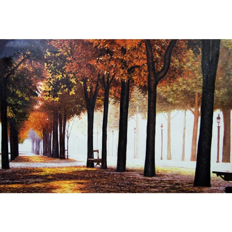 

Landscape The Serene Walk Wall Poster Handpainted Art Printing Picture Canvas Fabric Poster 0314