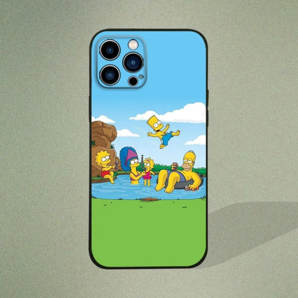 C-мультяшный S-Симпсоны чехол для телефона IPhone 15 14 13 12 11 Pro Max Mini 8 7 Plus SE2 X XR XS MAX