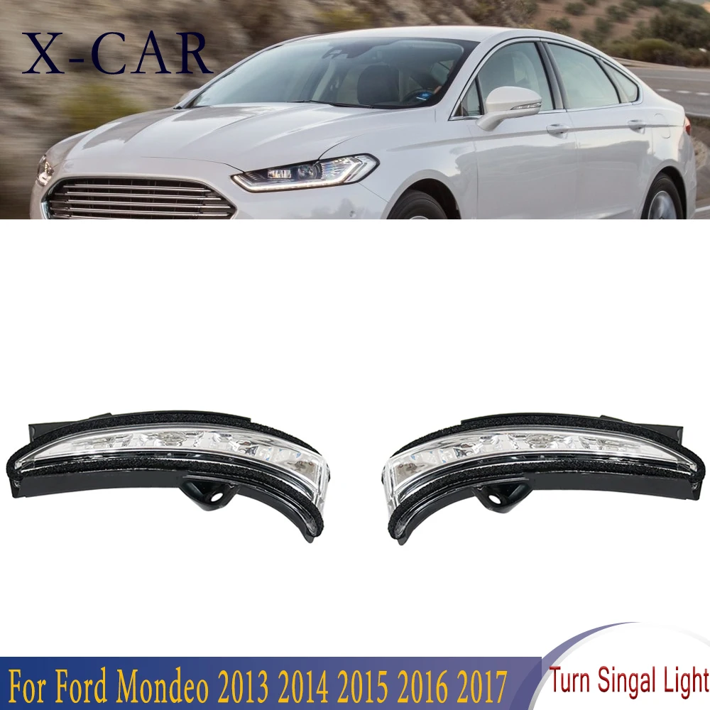 

X-CAR Outside Side Rearview Mirror Turn Light Lamp Left Right Side Rearview Mirror Light For Ford Mondeo 2013 2014 2015-2017