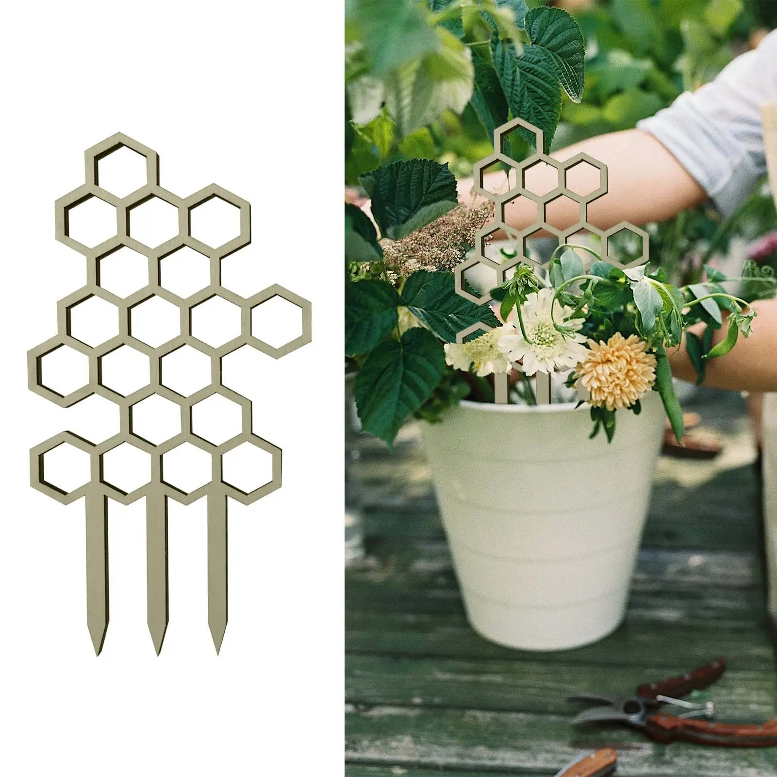 

Potted Climbing Frame Wood Plant Holder Strawberry Vine Flower Support Stand Gardening Tools Potted Climbing Frame Plant Trellis
