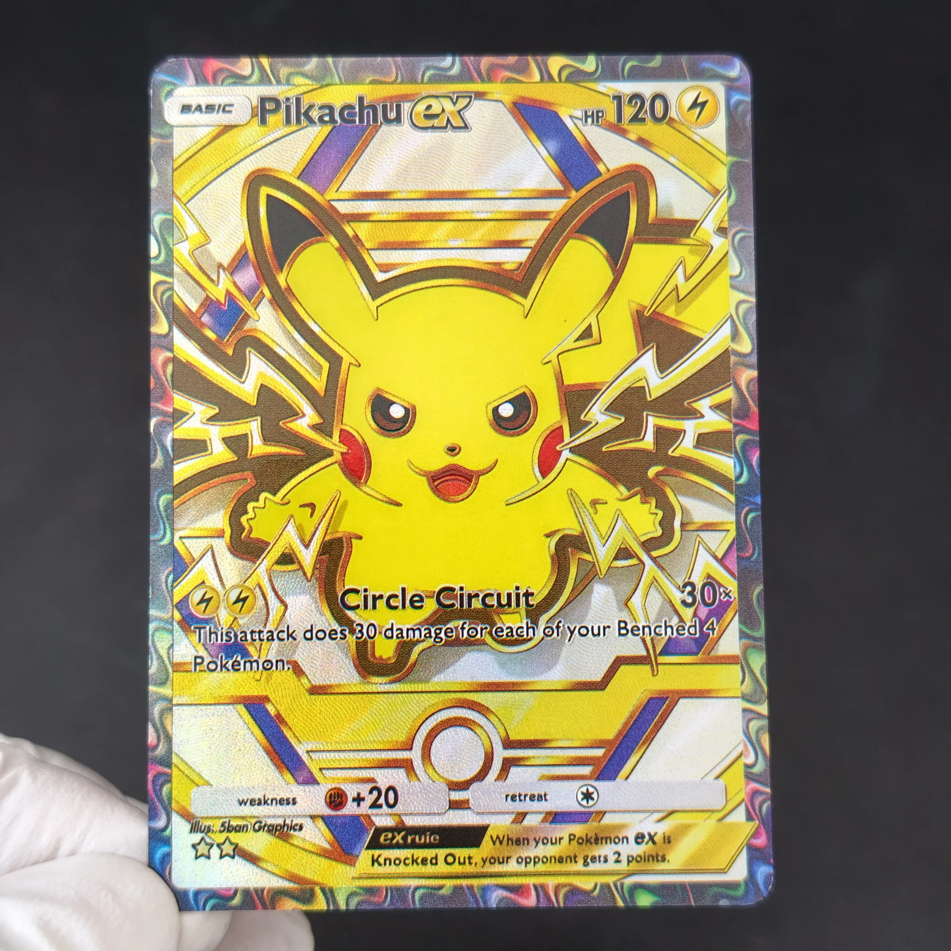 Фото Набор из 13 коллекционных карт PTCG Pokemon Pocket Card (английская версия): золотые UR-карты, Arceus ex, Charizard, Lunala, Solgaleo, Pikachu, голографические текстурированные карты №2