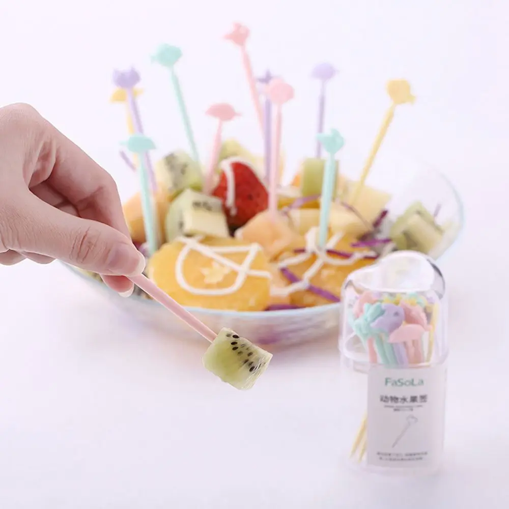 

20/36pcs Portable Cartoon Cake Dessert Fruit Tableware Stick Fork Pick Toothpicks