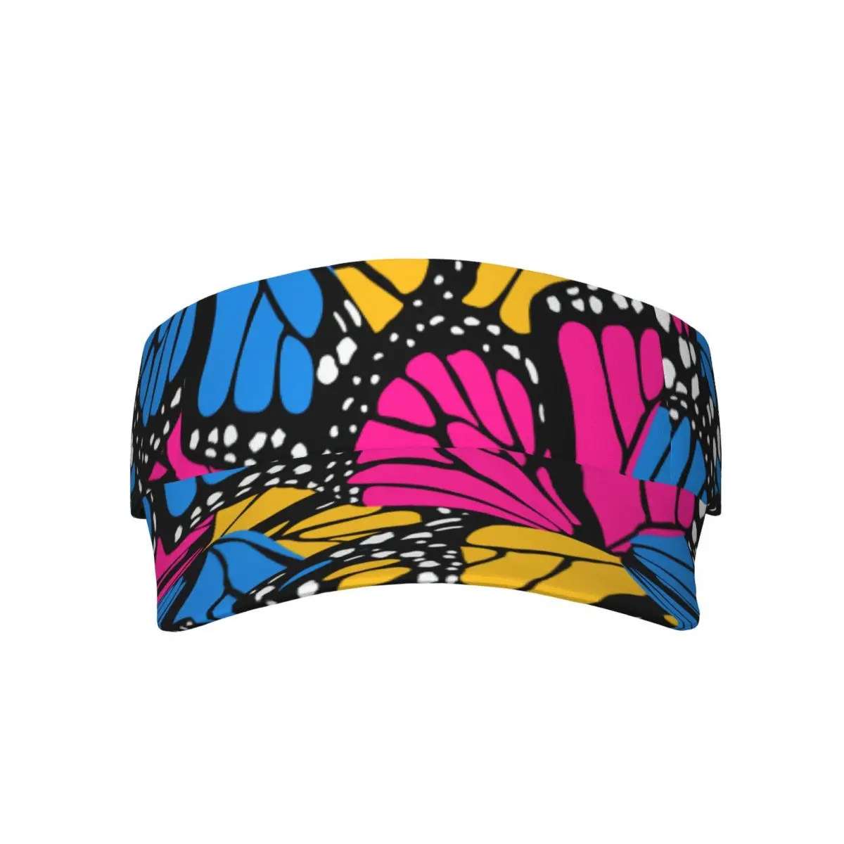 

Butterfly Wings Colorful Empty Top Visor Cap Women Sunscreen Hats Man Snapback Cap Adjustable For Running Tennis Golf Unisex