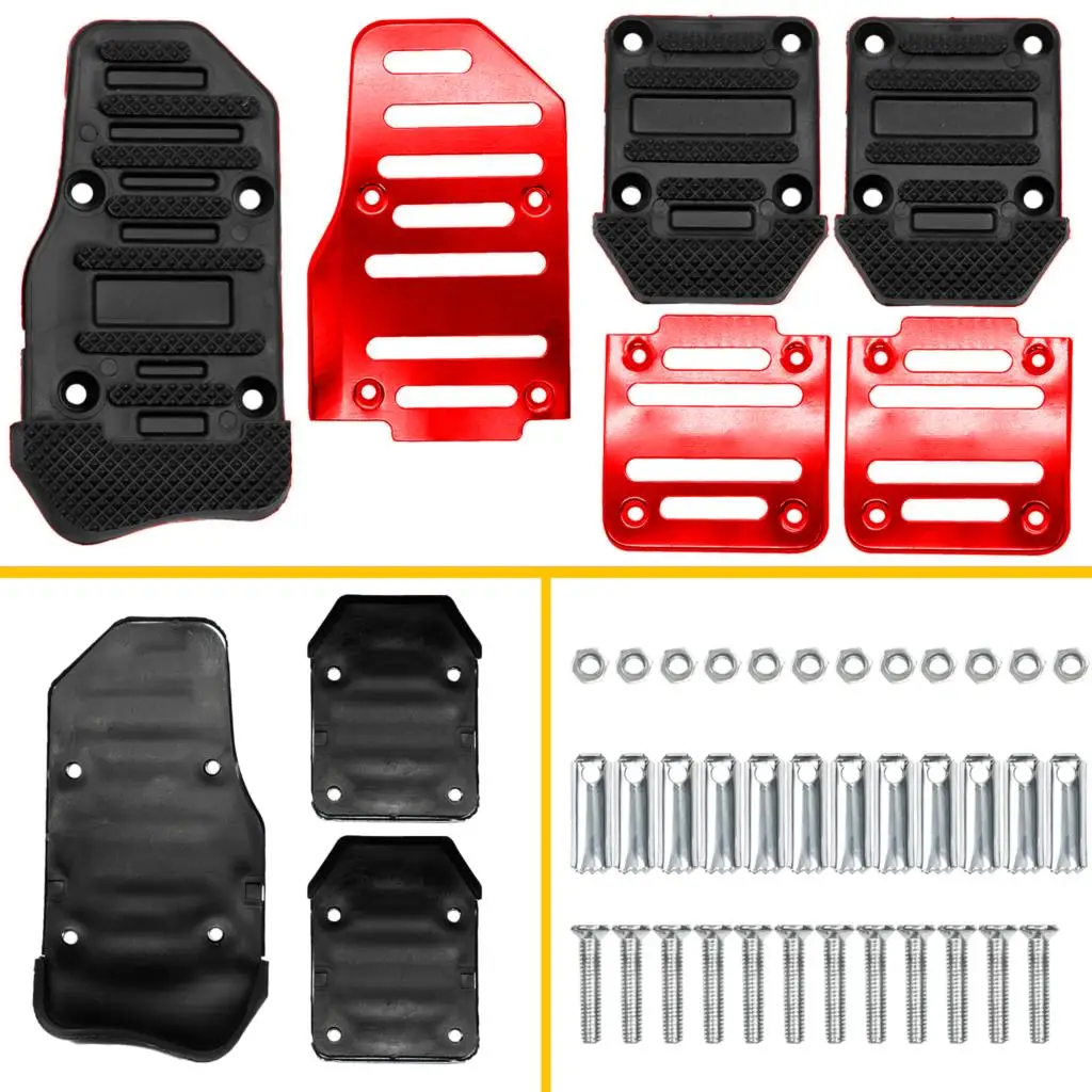 3 шт. универсальные алюминиевые накладки на педали тормоза и газа |