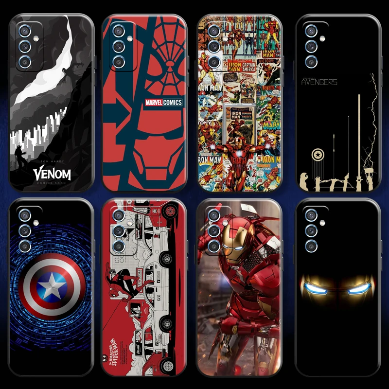 

Marvel Avengers Iron Man For Xiaomi Mi 11 Lite POCO X3 Pro GT NFC M3 Pro Phone Case Coque Back Liquid Silicon Funda