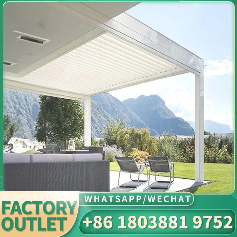 Shinilions нестандартного размера 10x12 моторизованная пергола для улицы современная