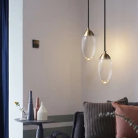 luxury new design stair long glass crystal ball pendant lamp modern creative crystal chandelier