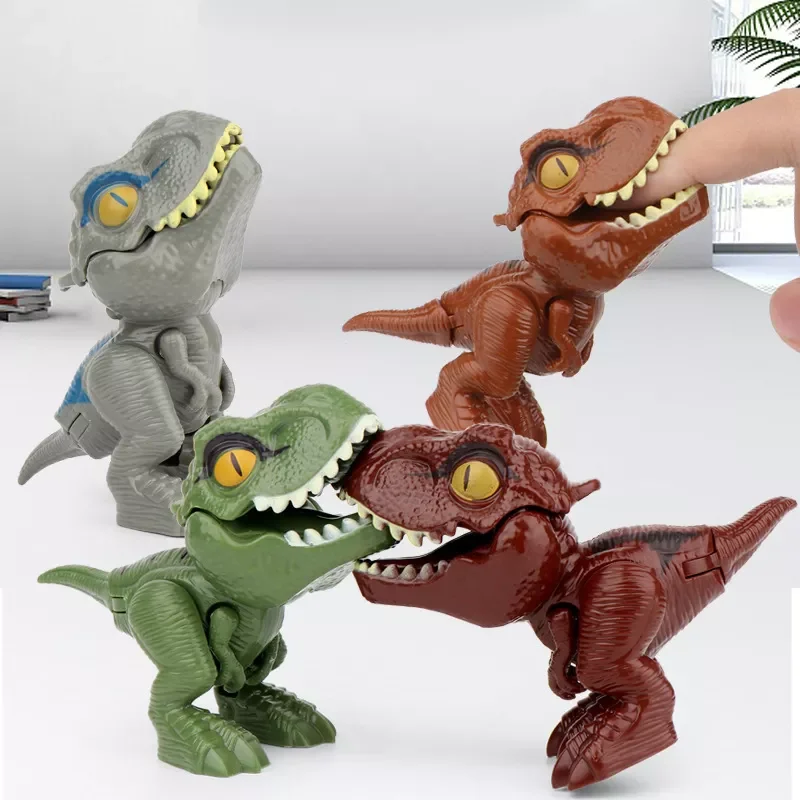 

Игрушка-модель динозавра, кусающая пальцы, подвижная игрушка для мальчиков тираннозавр, подарок на день рождения и Рождество