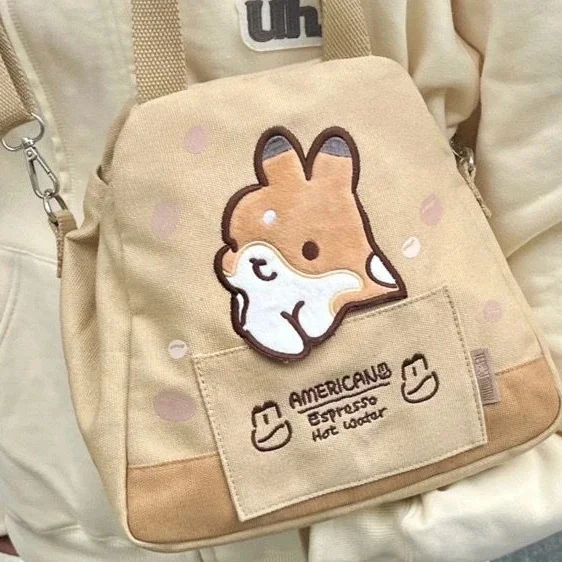 

Japanese Cute Cartoon Rabbit Large Capacity Canvas Bag Women's Bag Tote Bag Crossbody Bag Messenger Bag Wallet Mini Bag