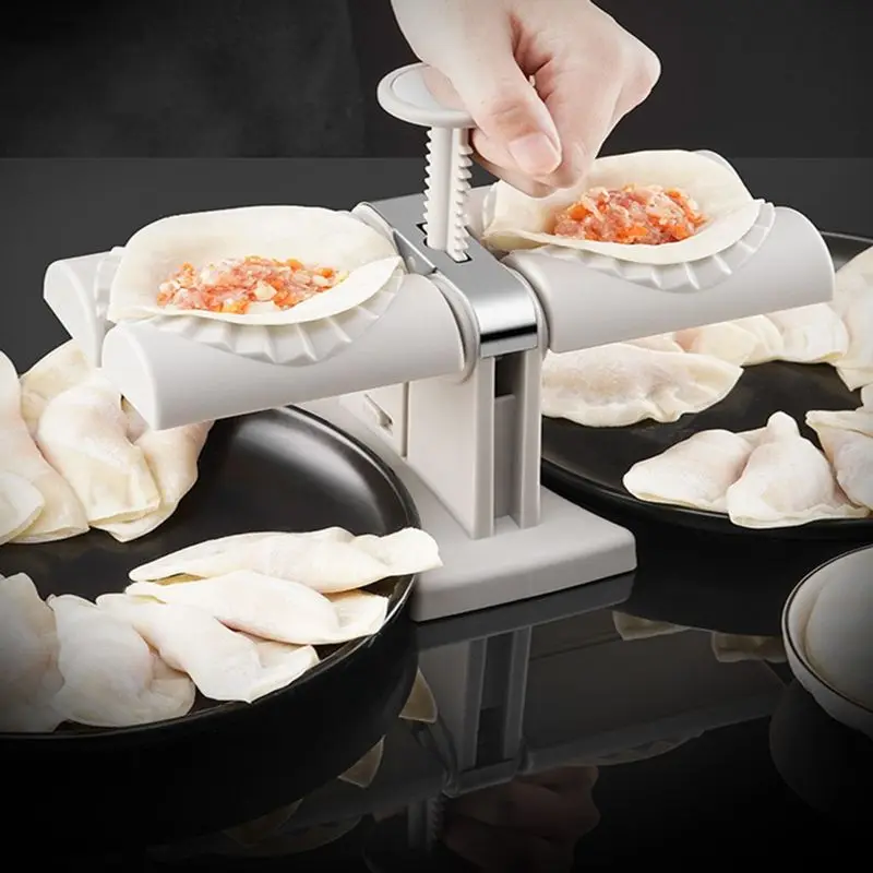 

Automatic Double Head Dumplings Artifact Manual Press Noodle Dumpling Pastry Maker Kitchen Dumpling Maker Dumpling Mould